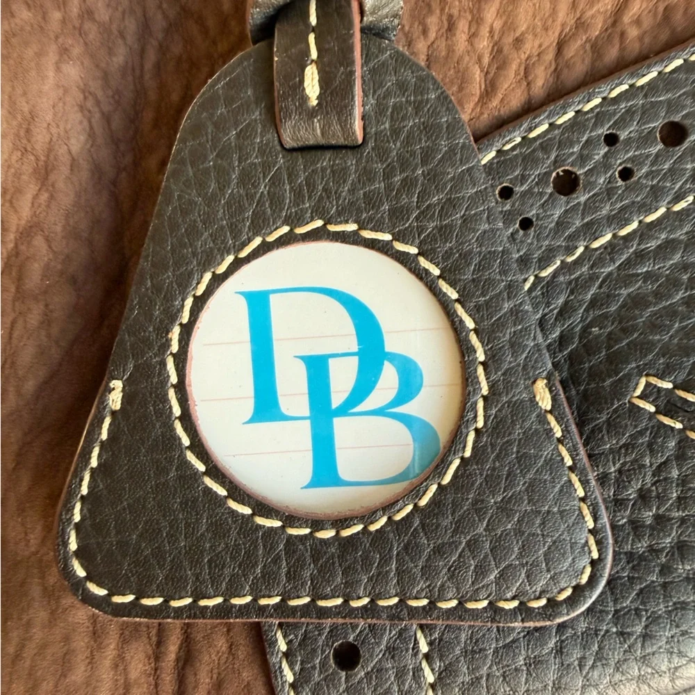 Vintage Dooney & Bourke Brown Suede & Pebble Leather Shoulder Bag USA - Picture 6 of 10